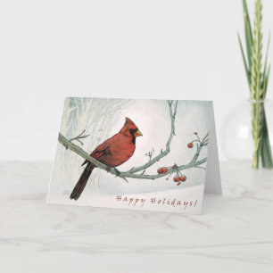 Festiva Tarjeta de felicitación cardinal del día de fiesta