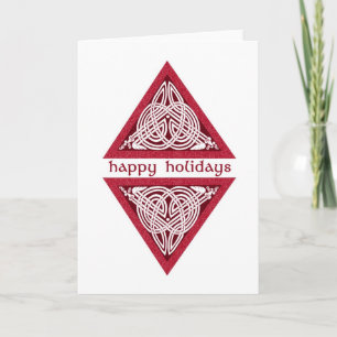 Festiva Tarjeta de felicitación céltica de los pájaros del
