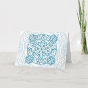 Festiva Tarjeta de felicitación céltica del invierno