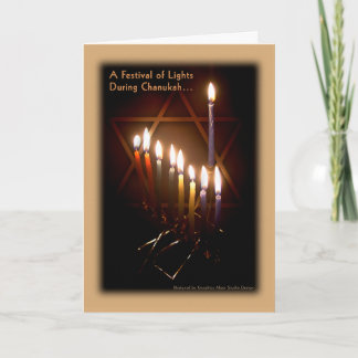 Festiva Tarjeta de felicitación - Chanukah feliz