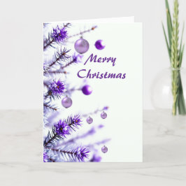 Festiva Tarjeta de felicitación Chrispy Purple Christmas T