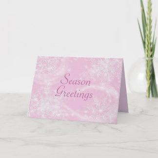 Festiva Tarjeta de felicitación color de rosa ligera del