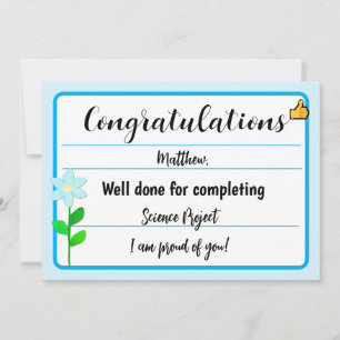 Festiva Tarjeta de felicitación con Flor Azul