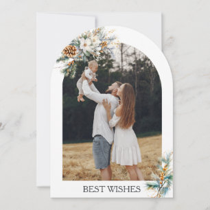 Festiva Tarjeta de Felicitación con Fotos Personalizadas e