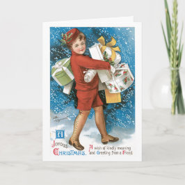 Festiva Tarjeta de felicitación con imagen del vintage