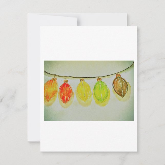 Festiva Tarjeta de felicitación con luz. (Anverso)