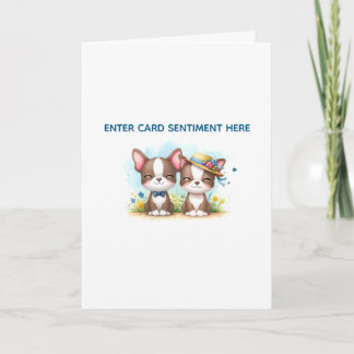 Festiva Tarjeta de felicitación con texto personalizado de