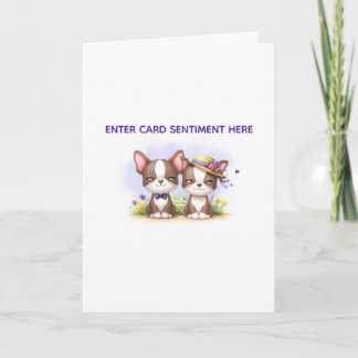 Festiva Tarjeta de felicitación con texto personalizado de