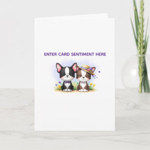 Festiva Tarjeta de felicitación con texto personalizado pa