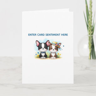 Festiva Tarjeta de felicitación con texto personalizado pa