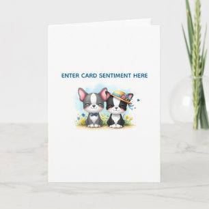 Festiva Tarjeta de felicitación con texto personalizado pa