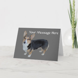 Festiva Tarjeta de felicitación conmovedora del Corgi