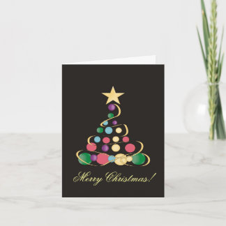 Festiva Tarjeta de felicitación contemporánea de árbol de 