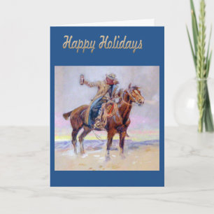 Festiva Tarjeta de felicitación Cowboy de Western Happy Ho
