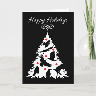 Festiva Tarjeta de felicitación Crow Holiday