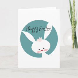 Festiva Tarjeta de felicitación Cute Easter Bunny Blank