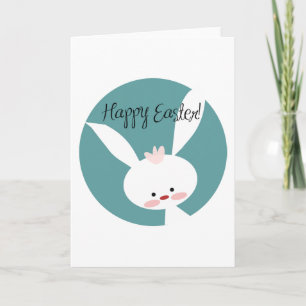 Festiva Tarjeta de felicitación Cute Easter Bunny Blank