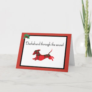 Festiva Tarjeta de felicitación Dachshund