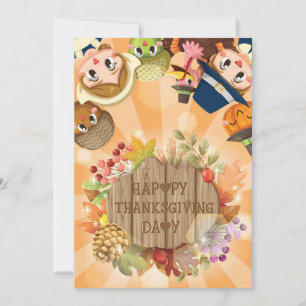 Festiva Tarjeta de felicitación de Acción de Gracias