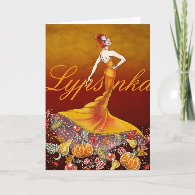 Festiva Tarjeta de felicitación de Acción de Gracias #2 (s (Anverso)