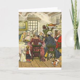 Festiva Tarjeta de felicitación de Acción de Gracias Vinta