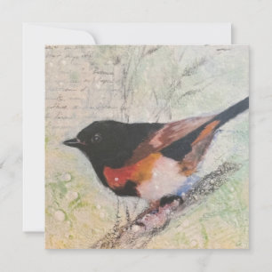 Festiva Tarjeta de felicitación de American Redstart
