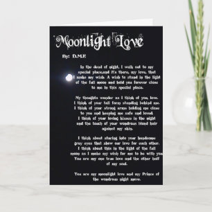 Festiva Tarjeta de felicitación de amor de luna