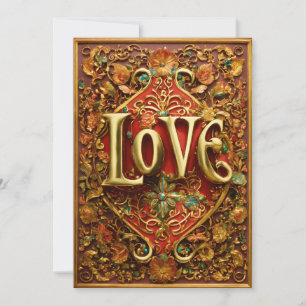 Festiva Tarjeta de felicitación de amor romántico para par