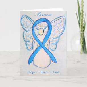 Festiva Tarjeta de Felicitación de Ángel con Listón de Con
