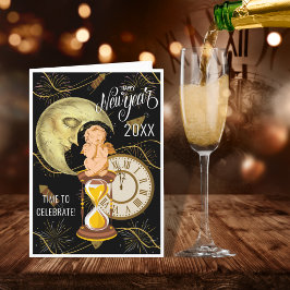 Festiva Tarjeta de felicitación de Año Nuevo