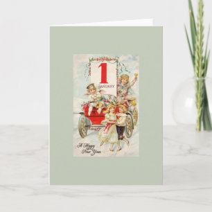 Festiva Tarjeta de felicitación de Año Nuevo de Victoria