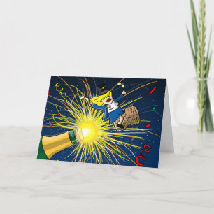 Festiva Tarjeta de felicitación de Año Nuevo del Operador 