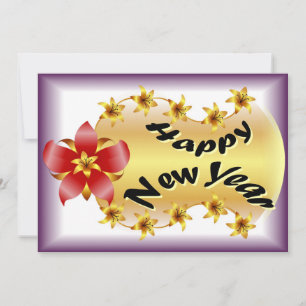 Festiva Tarjeta de felicitación de Año Nuevo Feliz
