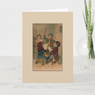 Festiva Tarjeta de felicitación de Año Nuevo letón vintage