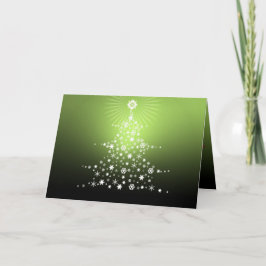 Festiva Tarjeta de felicitación de árbol de Navidad/verde