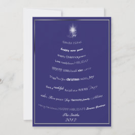 Festiva Tarjeta de felicitación de árbol de navidades