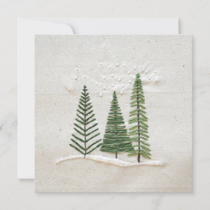 Festiva Tarjeta de felicitación de árboles de invierno