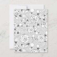 Tarjeta de felicitación de arte popular botánico e
