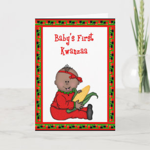 Festiva Tarjeta de felicitación de Baby Girl First Kwanzaa