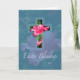 Festiva Tarjeta de felicitación de Bendición de Pascua Ros
