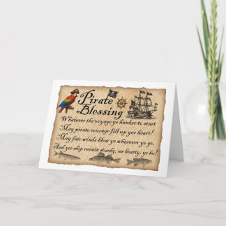 Festiva Tarjeta de felicitación de bendición pirata