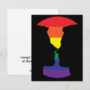 Festiva Tarjeta de felicitación de beso gay
