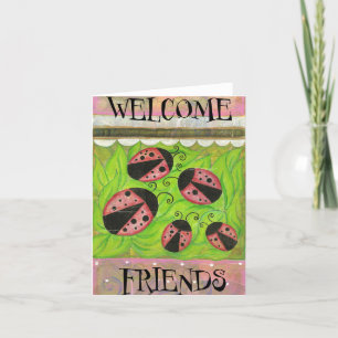 Festiva Tarjeta de felicitación de bienvenida para amigos