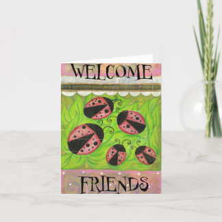 Festiva Tarjeta de felicitación de bienvenida para amigos