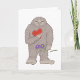 Festiva Tarjeta de felicitación de Bigfoot Sasquatch Yeti