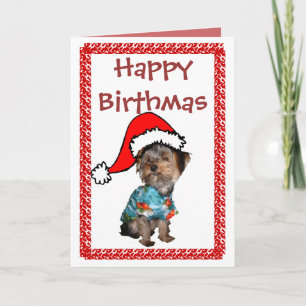 Festiva Tarjeta de felicitación de Birthmas Feliz