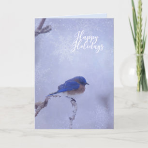 Festiva Tarjeta de Felicitación de Bluebird Felices Fiesta