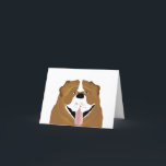 Festiva Tarjeta de felicitación de bulldog<br><div class="desc">Tarjeta de felicitación de bulldog</div>