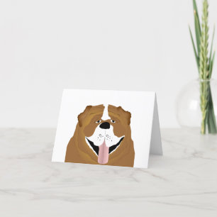 Festiva Tarjeta de felicitación de bulldog