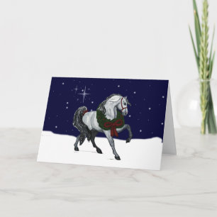 Festiva Tarjeta de felicitación de caballos andaluza para